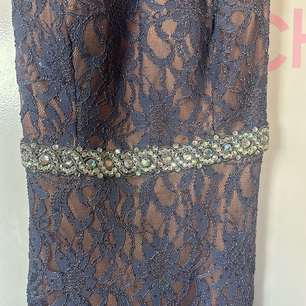 City studio blue sparkling lace gown/dress - Picture 3 of 15